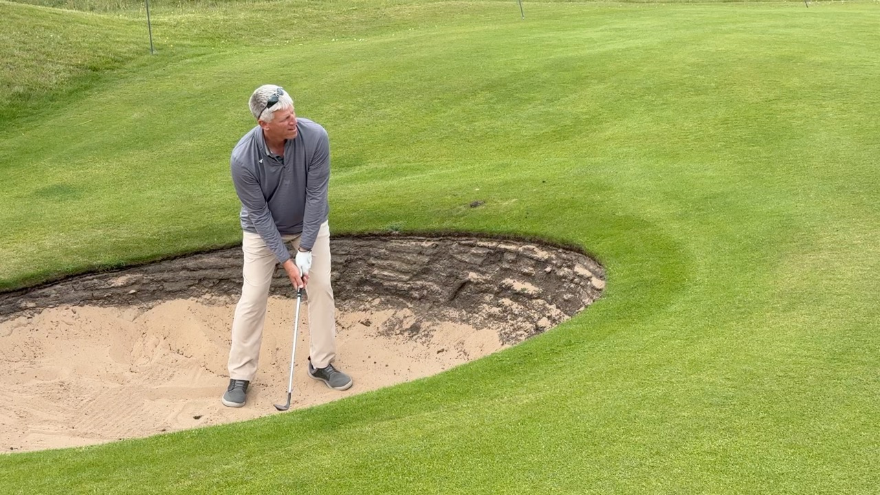 how to get out of the bunker, step 1 widen stance