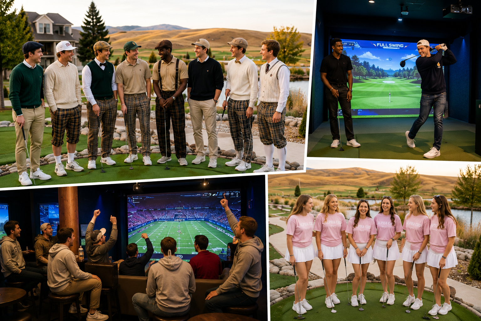 brotherhood golf themed mini golf event